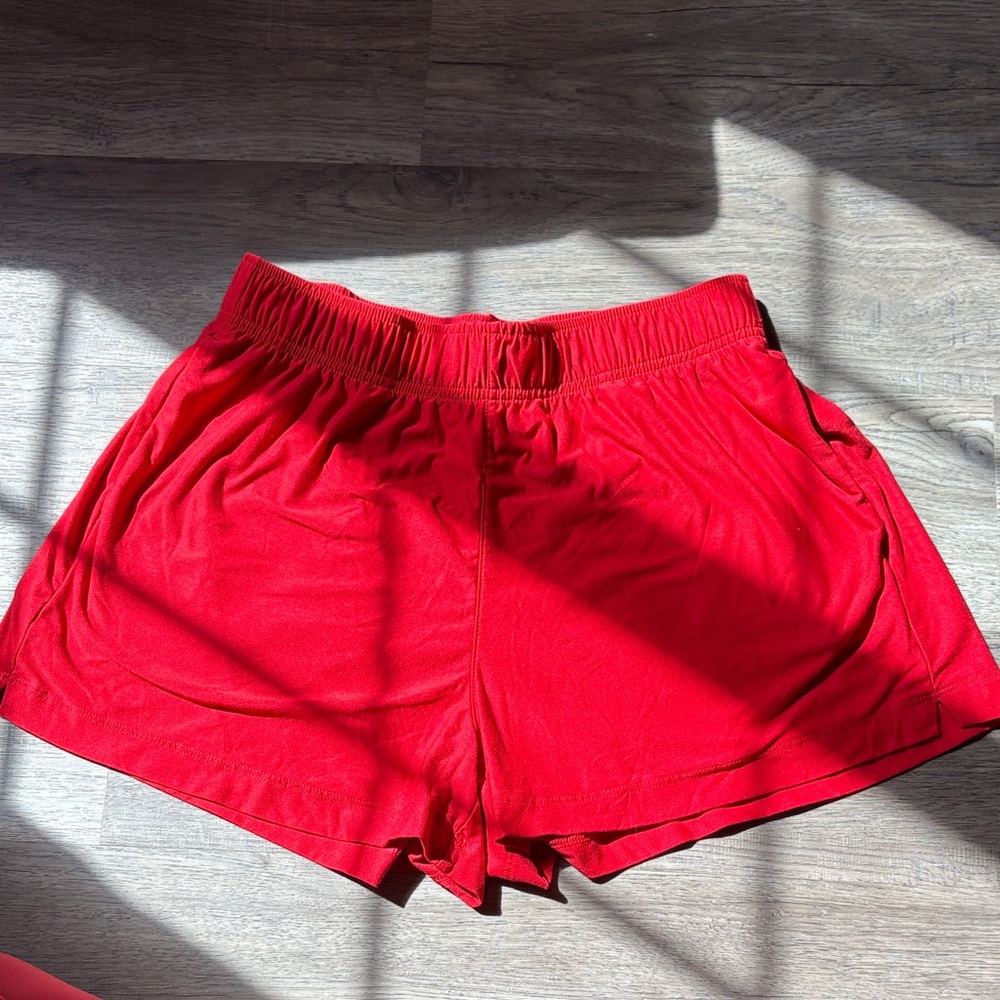 Old Navy Red Women's High-Rise Athletic Shorts